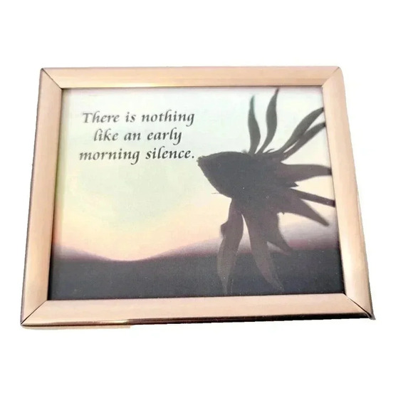 Refrigerator Magnet There is Nothing Like an Early Morning Silence 2 1/2" x 3" - Picture 1 of 1